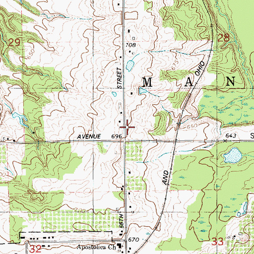 Topographic Map of Discovery Elementary School, MI