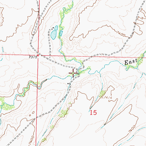 Topographic Map of High Savery Reservoir, WY