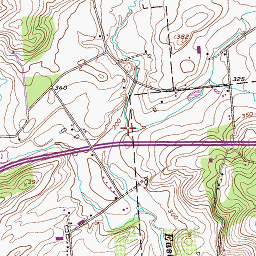 Topographic Map of Evans Brook, PA