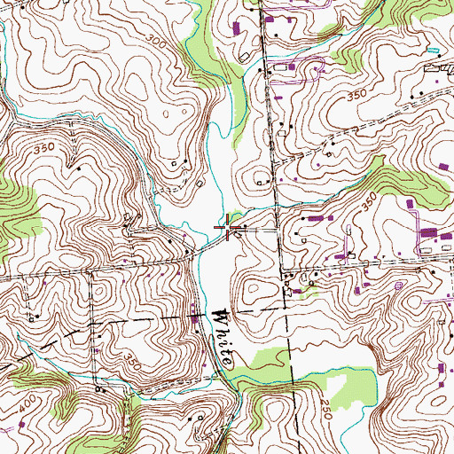 Topographic Map of Mushroom Run, PA
