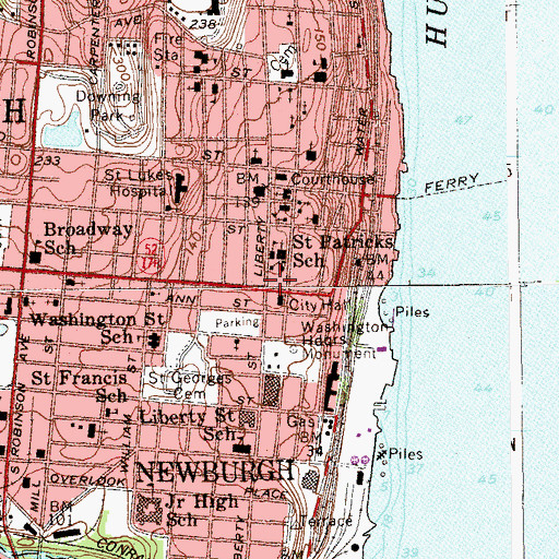 Topographic Map of Academy Theatre (historical), NY