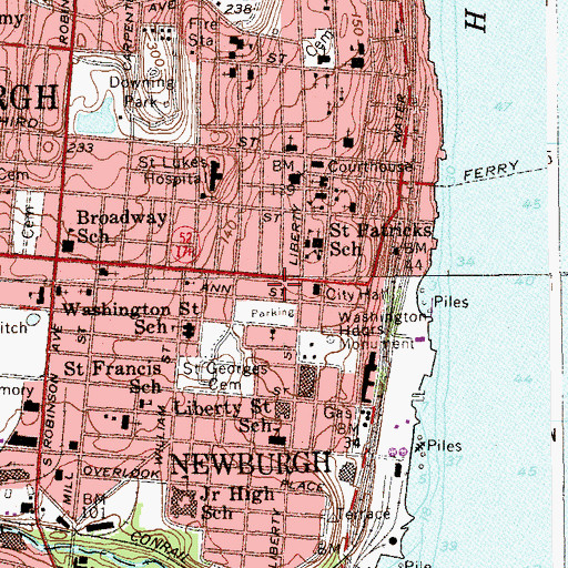 Topographic Map of Cameo Theatre (historical), NY