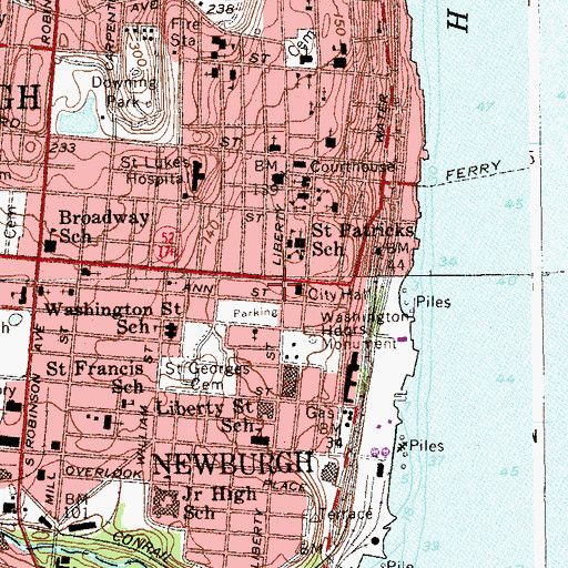 Topographic Map of Ritz Theater (historical), NY