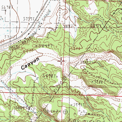 Topographic Map of North Fork Knowlton Canyon, NM