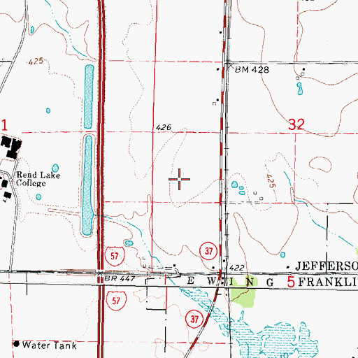Topographic Map of Big Muddy River Correctional Center, IL