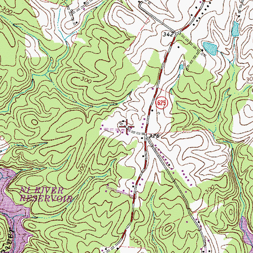 Topographic Map of Mars Mobile Home Park, VA