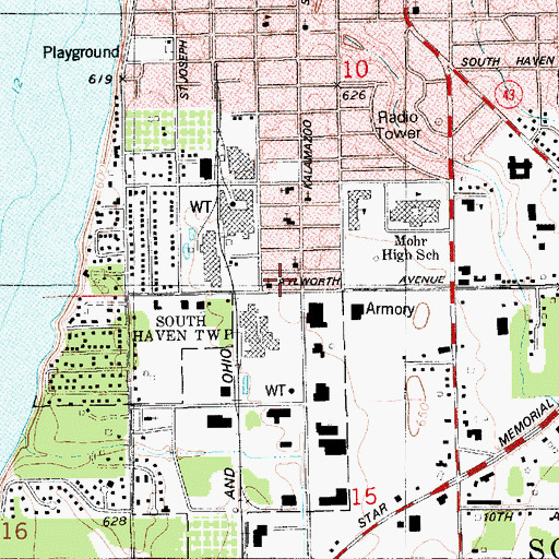 Topographic Map of New Testament Church, MI