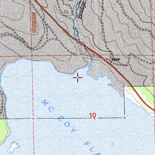 Topographic Map of Bridge Creek, CA