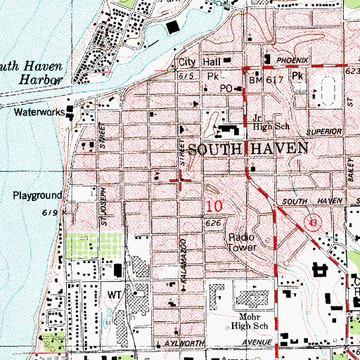 Topographic Map of First United Pentecostal Church, MI
