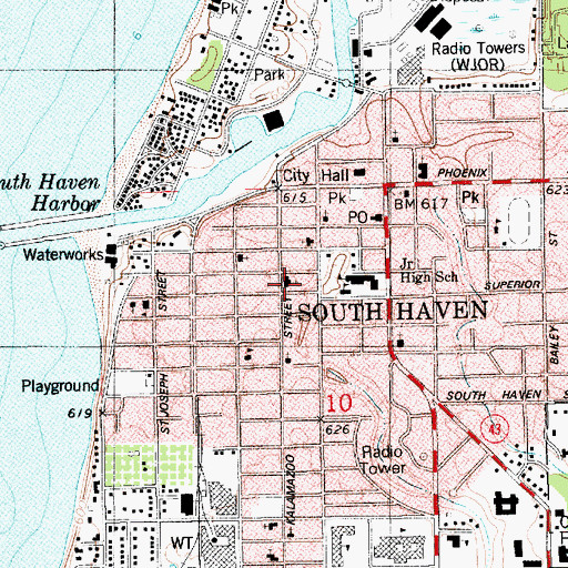 Topographic Map of Episcopal Epiphany Church, MI