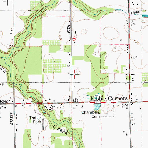 Topographic Map of Grace Apostolic Tabernacle Church, MI