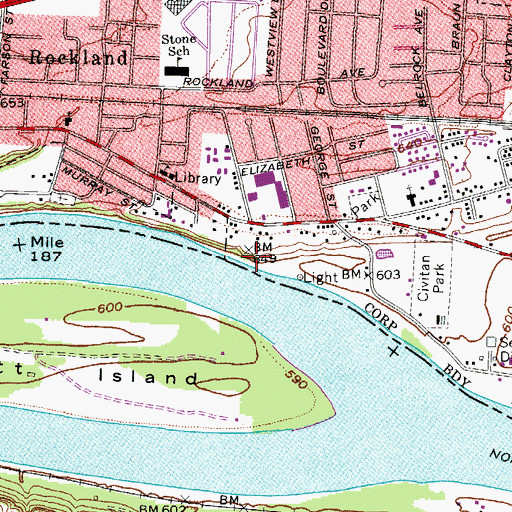 Topographic Map of Denim Shack Mobile Home Park, OH