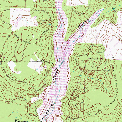Topographic Map of Lake Greenbriar, TX