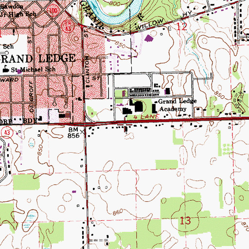 Topographic Map of Covenant Christian Reformed Church, MI