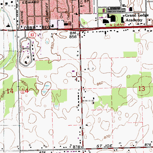 Topographic Map of Mid-Michigan Family Medical Clinic, MI
