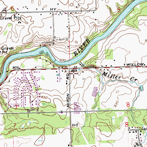Topographic Map of Willow Ridge Elementary School, MI