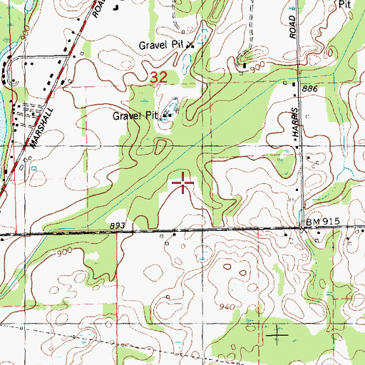 Topographic Map of MacKay Gymnasium, MI