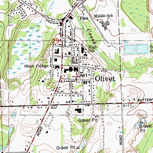 Topographic Map of Hance House, MI