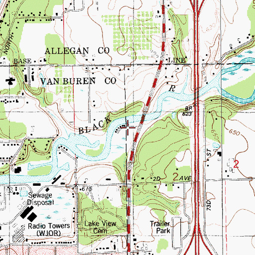 Topographic Map of South Haven Family Physicians, MI