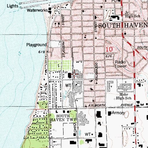 Topographic Map of South Haven Station (historical), MI