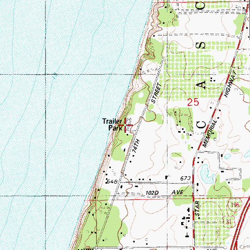 Topographic Map of Singings Sounds RV Park, MI