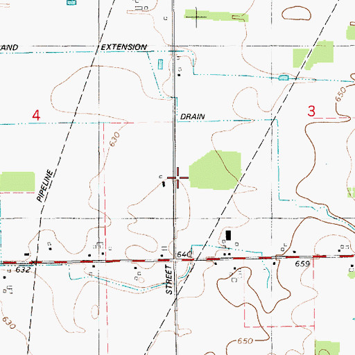 Topographic Map of South Haven Family Campground, MI