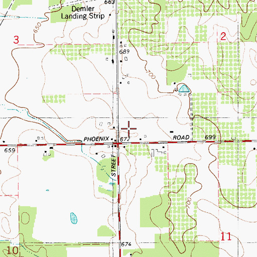 Topographic Map of Gingerman Raceway, MI