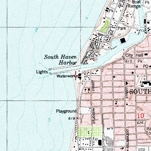 Topographic Map of South Beach, MI
