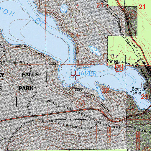 Topographic Map of Lake Britton, CA