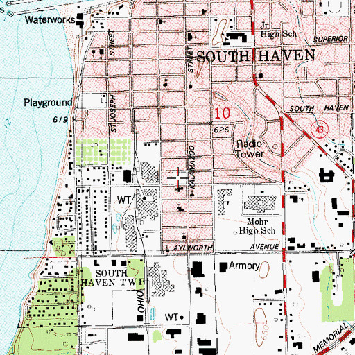 Topographic Map of Elkenburg Park, MI