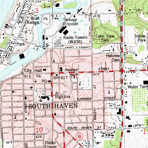 Topographic Map of Hartman Park, MI