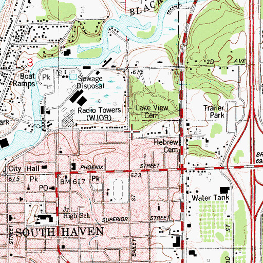 Topographic Map of Tot Lot Park, MI