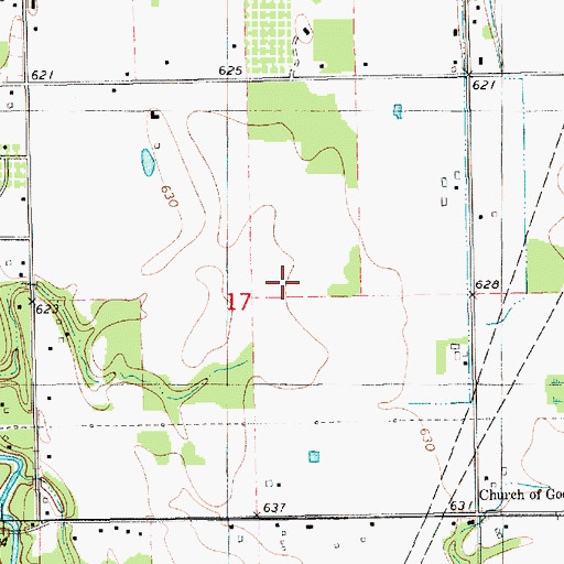 Topographic Map of Beeches Golf Club, MI