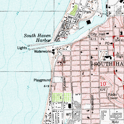 Topographic Map of Saint Basil Catholic School, MI