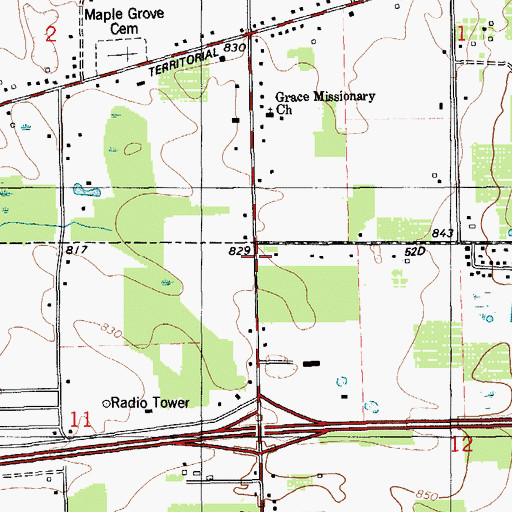 Topographic Map of Lakeview Medical Center, MI