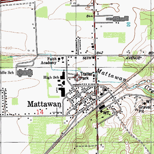 Topographic Map of Deal Mobile Home Village, MI