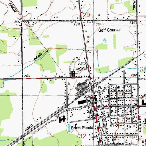 Topographic Map of Lakeview Medical Center, MI