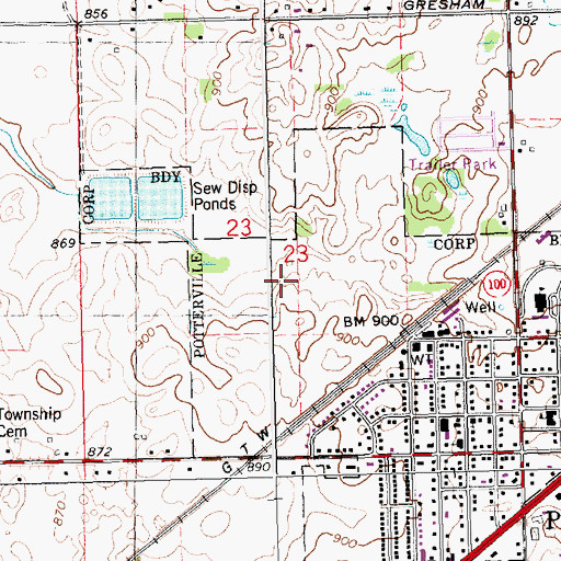 Topographic Map of Independence Commons Mobile Home Park, MI