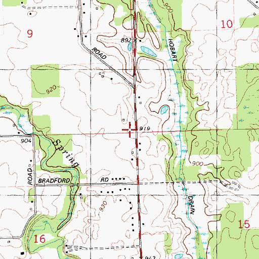 Topographic Map of Wesleyan Church of Eaton Rapids, MI