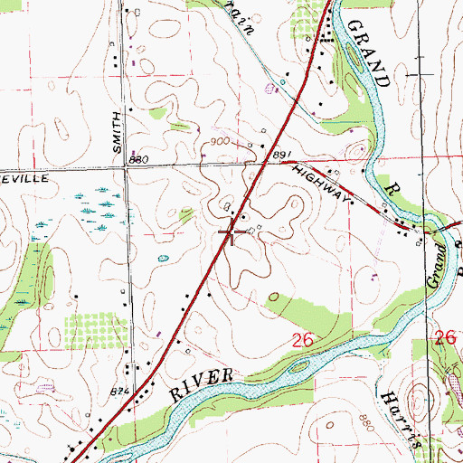 Topographic Map of Church of the Nazarene, MI