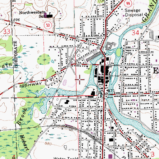 Topographic Map of Playground of Dreams, MI