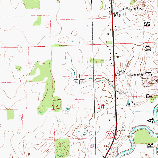 Topographic Map of Bonnie View Golf Course, MI