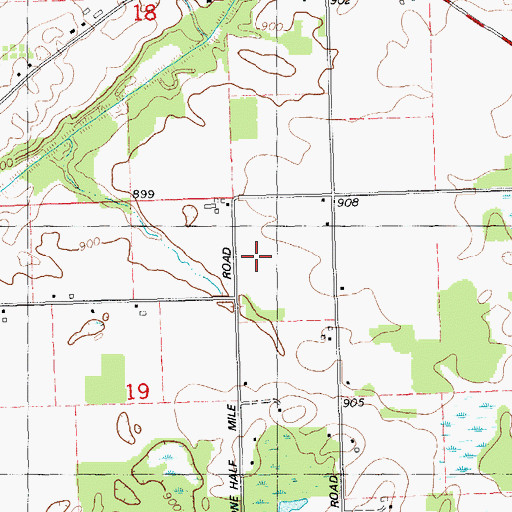 Topographic Map of Keeler United Methodist Church, MI