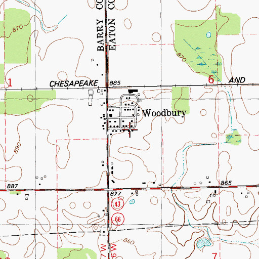 Topographic Map of Saint Herman Orthodox Church, MI