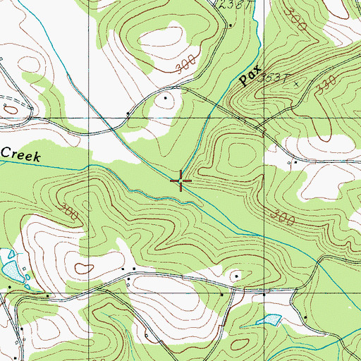 Topographic Map of Pax Creek, SC