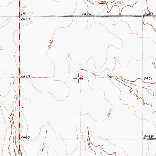 Topographic Map of Dagenett Cemetery, KS