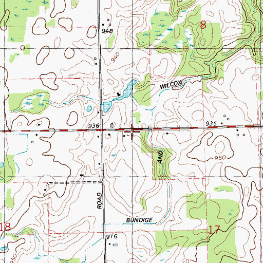 Topographic Map of Mason Cemetery, MI