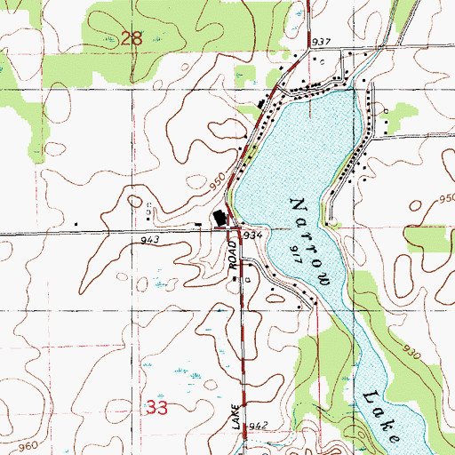 Topographic Map of Carrier Cemetery, MI
