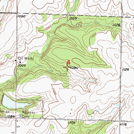 Topographic Map of Herman Cemetery, KS
