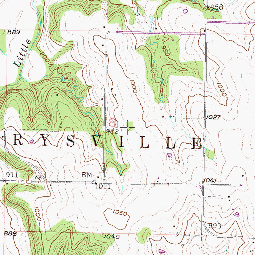 Topographic Map of Marysville Cemetery - Old, KS